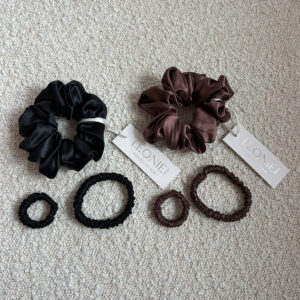 Startkit Sidenscrunchies - Svart & Chokladbrun